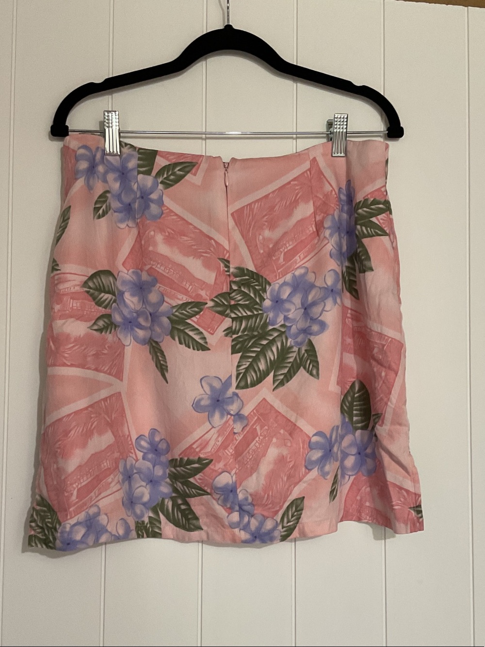Women’s Pink Floral Skort - Tropical Print Size 12 - Picture 3 of 8